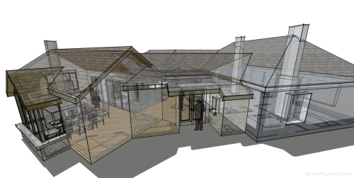 courtyard house extension for private client architectural drawings by brendan lennon
