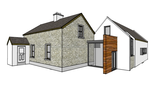 vernacular circular house extension with internal court architectural designs by brendan lennon