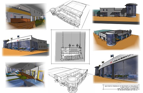 car_showroom_ballymahon1 proposed car showrooms and motor dealership architects design